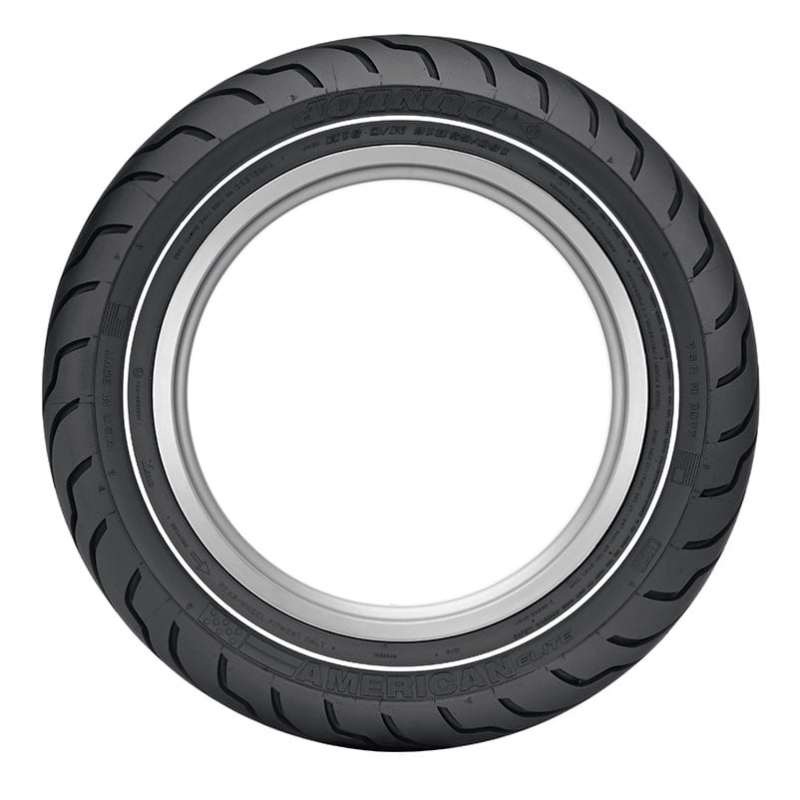 Dunlop American Elite Bias Rear Tire – 180/65B16 M/C 81H TL  – Narrow Whitewall