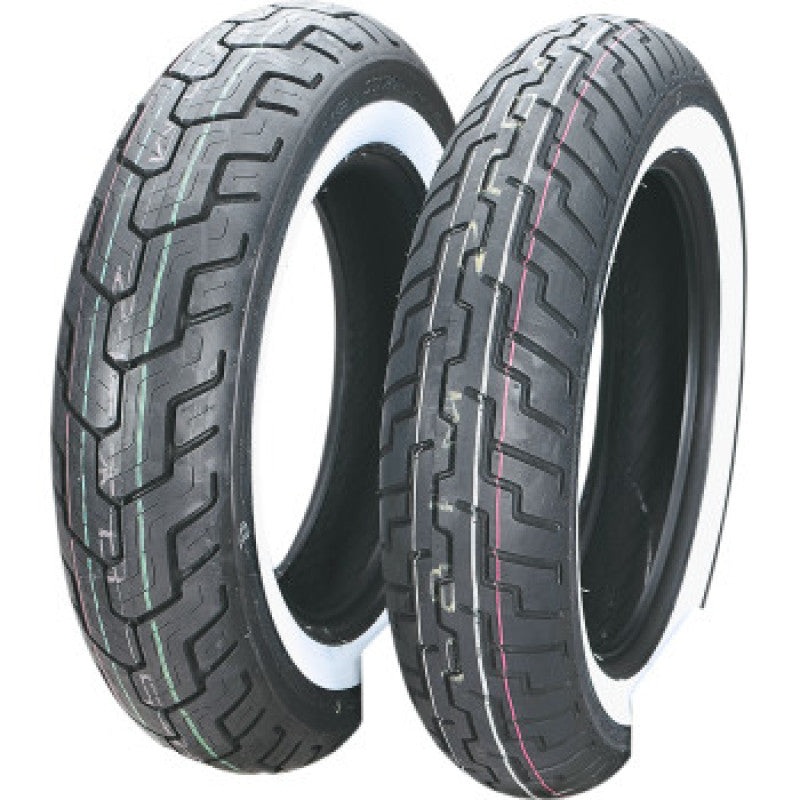Dunlop D404 Front Tire – 150/80-16 M/C 71H TL  – Wide Whitewall