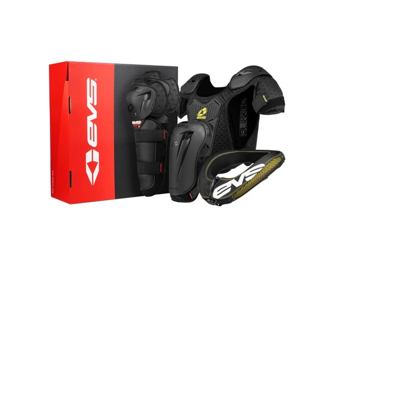 EVS Slam Combo(Option Knee/ Option Elbow/ R2 Collar/ Bantam Deflector) Black – Mini