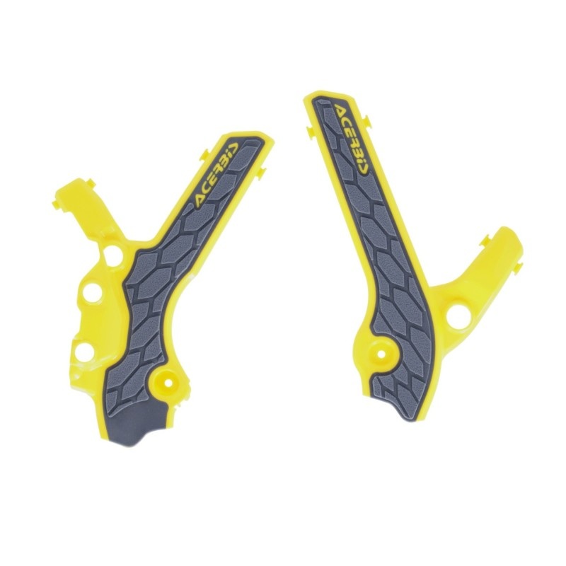 Acerbis 00+ Suzuki DRZ400E/S/SM Frame Guards- X-Grip – Gray/Yellow