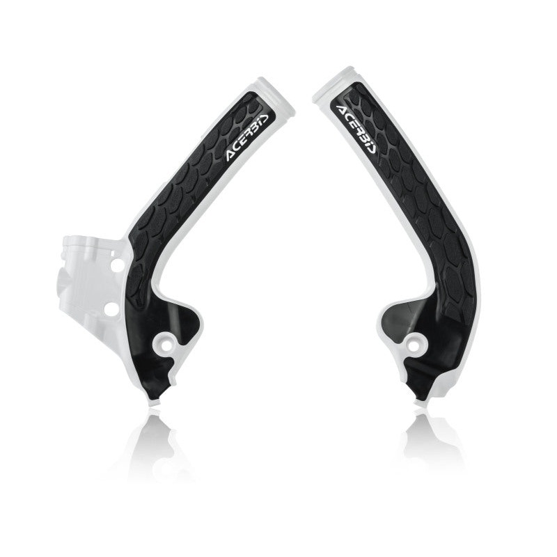 Acerbis 18+ KTM SX 85/ Husqvarna TC85/ 21+ GasGas MC85 Frame Guards- X-Grip – White/Black