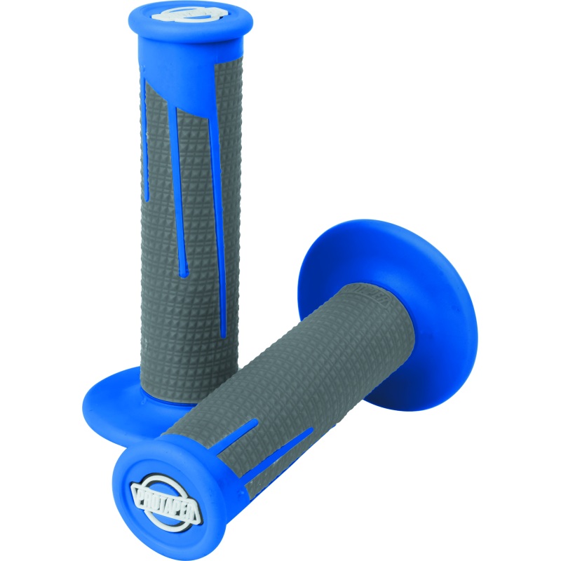 ProTaper Full Diamond Clamp-On Grips – Blue/Dark Gray