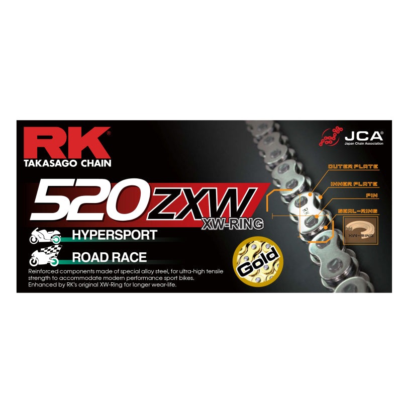 RK Chain GB520ZXW-120L XW-Ring – Gold