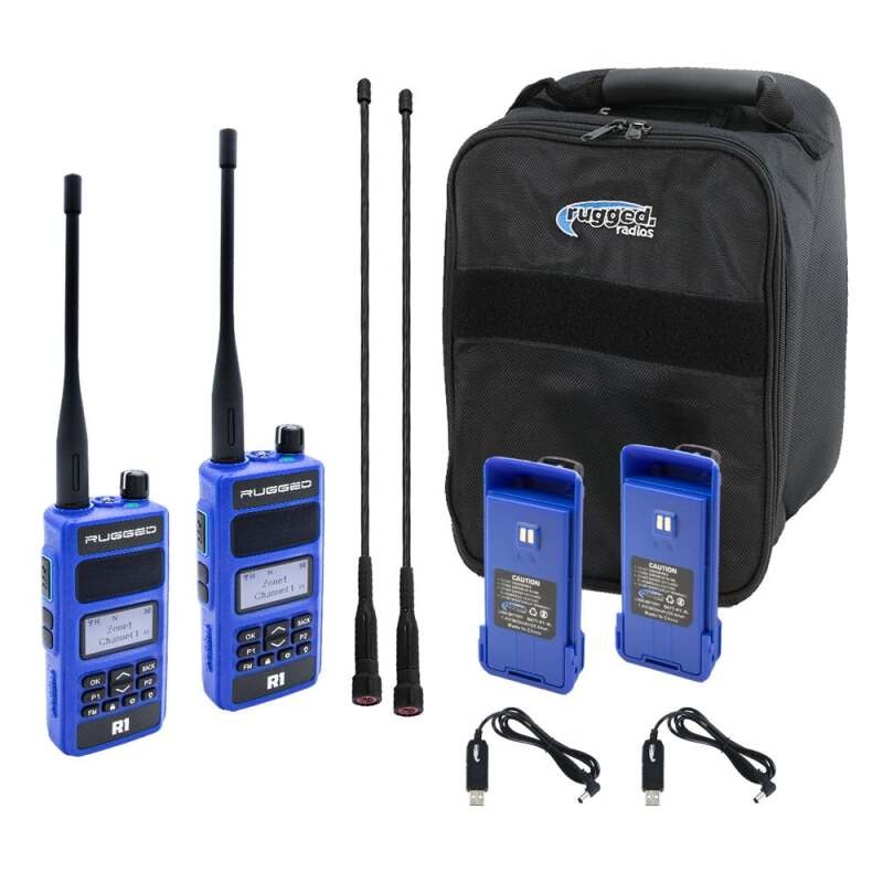 Rugged Radios R1 READY PACK – Rugged R1 – Business Band Two Way Handheld Radios – Digital and Analog