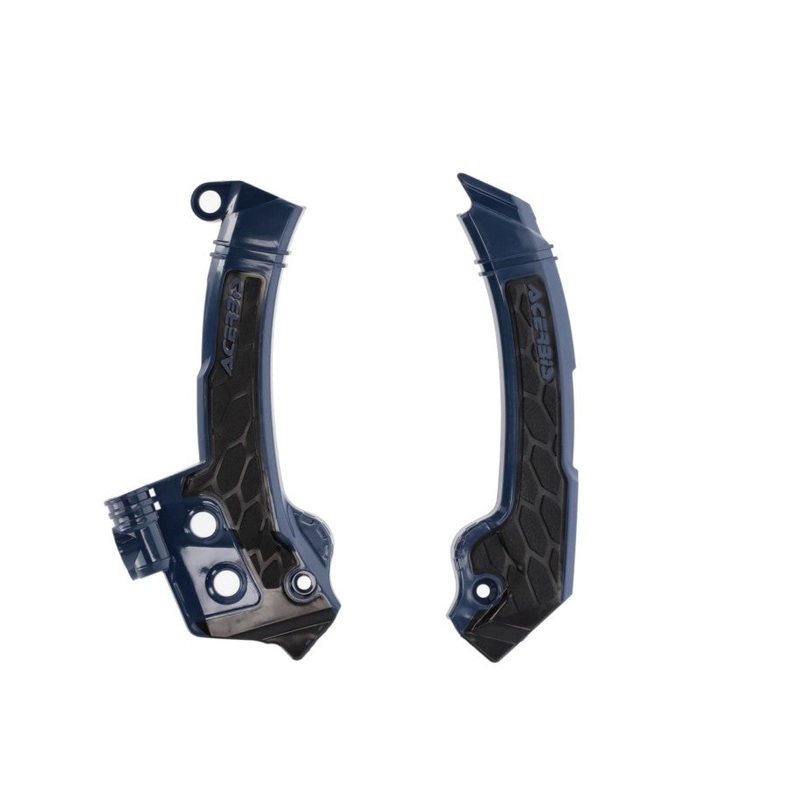 Acerbis 23+ Husqvarna FC/FX/ TC/ TXi/ FE/ TE Frame Guards- X-Grip – Blue/Black