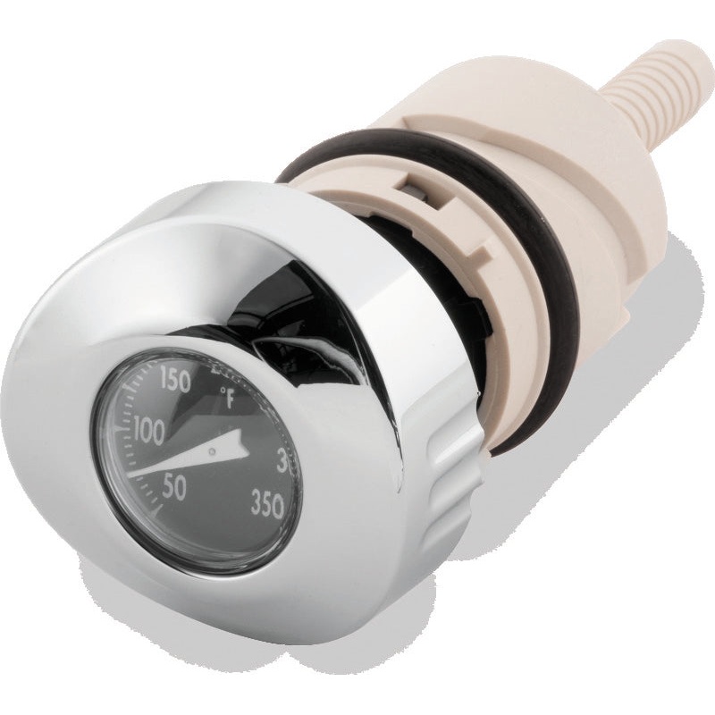 Bikers Choice 04-Up Sportster Black Face Oil Temperature Gauge Dipstick