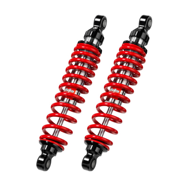 Bitubo WMB0 Twinshocks Adjustable: Spring Preload, Length 322mm, Red Spring