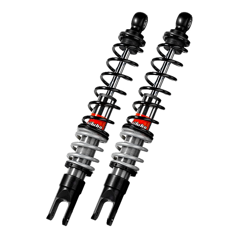 Bitubo YGB0 Twinshocks Rear Adjustable: Spring Preload,  Red And Black Springs