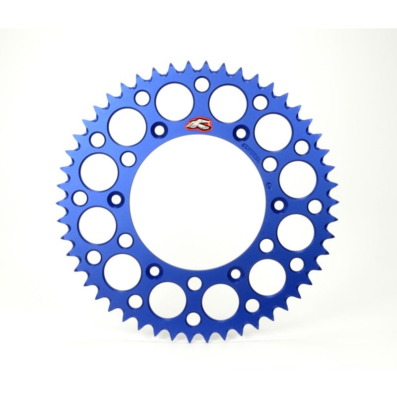 Renthal 18-23 Yamaha YX65 Rear Grooved Sprocket – Blue 420-47P Teeth