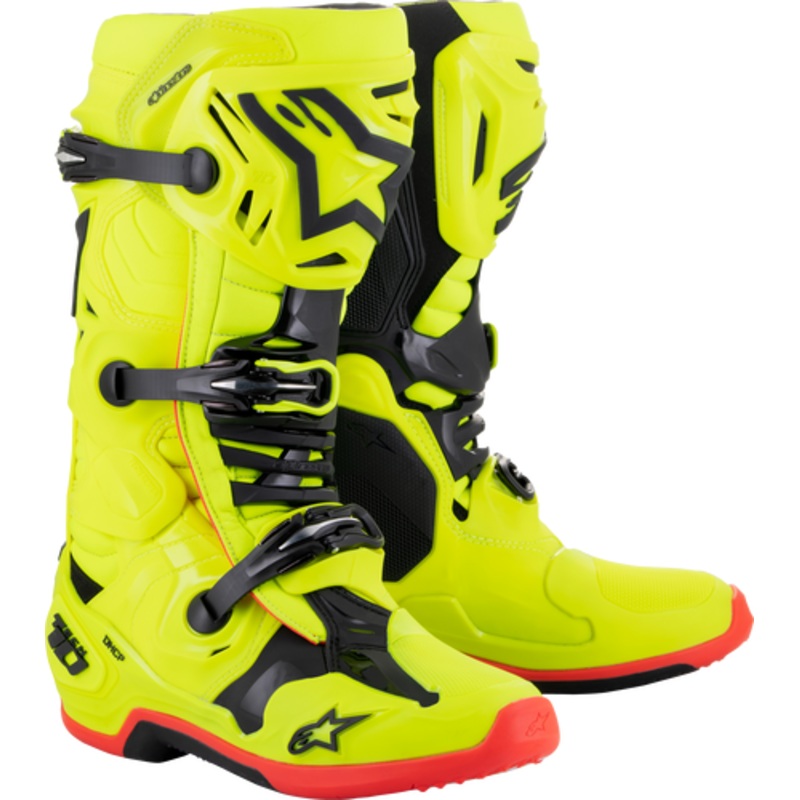 TECH 10 BOOTS YLW /BLK/RED|7|8|9|10|11|12|13|14|FLUO