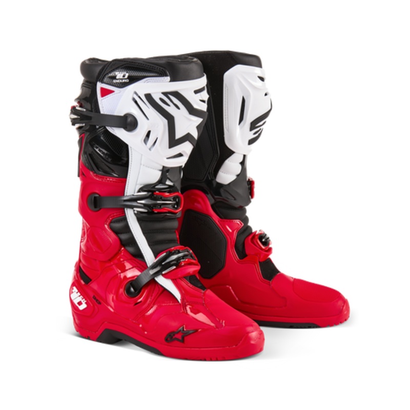 TECH 10 ENDURO BOOTS BRIGHT|7|8|9|10|11|12|13|14|RED/BLACK/WHITE
